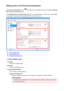 Page 620Settings (Save to PC (Document)) Dialog BoxClick  Save to PC (Document)  on the 
 (Scanning from the Operation Panel) tab to display the  Settings
(Save to PC (Document))  dialog box.
In the  Settings (Save to PC (Document))  dialog box, you can specify how to respond when saving images
to a computer as documents after scanning them from the operation panel.
(1) Scan Options Area
(2) Save Settings Area
(3) Application Settings Area
(1) Scan Options Area Paper Size Set from the operation panel.
Resolution...