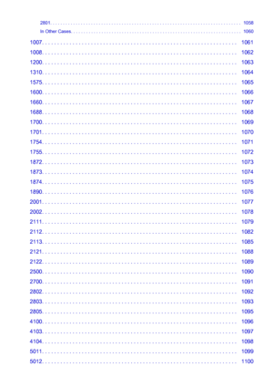 Page 162801. . . . . . . . . . . . . . . . . . . . . . . . . . . . . . . . . . . . . . . . . . . . . . . . . . . . . . . . . . . . . . . . . . . . . . . . . . .   1058
In Other Cases. . . . . . . . . . . . . . . . . . . . . . . . . . . . . . . . . . . . . . . . . . . . . . . . . . . . . . . . . . . . . . . . . . .  1060
1007. . . . . . . . . . . . . . . . . . . . . . . . . . . . . . . . . . . . . . . . . . . . . . . . . . . . . . . . . . . . . . . .   1061
1008. . . . . . . . . . . . . . . . . . . . . . . . . ....