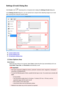 Page 631Settings (E-mail) Dialog BoxClick  E-mail  on the 
 (Scanning from a Computer) tab to display the  Settings (E-mail) dialog box.
In the  Settings (E-mail)  dialog box, you can specify how to respond when attaching images to an e-mail
after scanning them using the scanner button.
(1) Scan Options Area
(2) Save Settings Area
(3) Application Settings Area
(1) Scan Options Area Select Source Select the type of item to be scanned. Select  Auto to detect the item type automatically and to set
Color Mode ,...