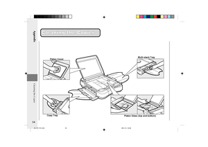 Page 56Appendix
54
Cleaning the Copier Cleaning the Copier
Cleaning the Copier
Multi-stack Tray
Platen Glass (top and bottom) Platen Cover
Copy Tray
03_PC170-USA06.5.15, 18:28 54
 