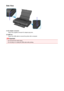 Page 98Side View
(1) AC adapter connectorPlug in the supplied universal AC adapter plug here.
(2) USB port Plug in the USB cable to connect the printer with a computer.
Important
•
Do not touch the metal casing.
•
Do not plug in or unplug the USB cable while printing.
98
 