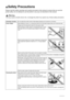 Page 6056Safety Precautions
Safety Precautions
Please read the safety warnings and cautions provided in this manual to ensure that you use the 
printer safely. Do not attempt to use the printer in any way not described in this manual.
Warning
You may cause an electric shock, fire, or damage the printer if you ignore any of these safety precautions.
Choosing a locationDo not place the printer close to flammable solvents such as alcohol or thinners.
Power supplyNever attempt to plug in or unplug the printer from...