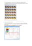 Page 172On the Color Adjustment  tab, select OK to close the  Manual Color Adjustment  dialog box.
On the  Main tab, select  OK, and then execute printing. The printer then prints a pattern in which the
intensity/contrast that you set is the center value.6.
Adjusting the intensity/contrast
Look at the print results and select the image that you like best. Then enter the intensity/contrast
numbers indicated at the bottom of that image into the  Intensity and Contrast  fields on the  Color
Adjustment  tab.
Clear...