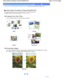 Page 13Advanced GuideTroubleshooting
Contents > Printing > Printing Photos (Easy-PhotoPrint EX) >  Using Various Functions of Easy-PhotoPrint EX
 Using Various Functions of Easy-PhotoPrint EX 
This section introduces a few of the useful functio ns of Easy-PhotoPrint EX.
For details, refer to the on-screen manual: 
Advanced Guide.
 Creating Your Own Prints
You can create an album or calendar using your phot os.
AlbumCalendar
StickersLayout Print
 Correcting Images
You can use Red-Eye Correction, Face Sharpener,...