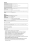 Page 269WindowsOperating SystemWindows 8, Windows 8.1
Windows 7, Windows 7 SP1
Windows Vista SP1, Windows Vista SP2
Windows XP SP3 32-bit onlyBrowserInternet Explorer 8 or laterHard Disk Space3 GB
Note: For bundled software installation.
The necessary amount of hard disk space may be changed without notice.DisplayXGA 1024 x 768
Mac OS
Operating SystemMac OS X v10.6.8 or laterBrowserSafari 5 or laterHard Disk Space1.5 GB
Note: For bundled software installation.
The necessary amount of hard disk space may be...