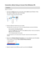 Page 32Connection without Using an Access Point (Windows XP)
Restrictions
(Appears in a new window)
1.
Hold down the  Wi-Fi button (A) on the printer until the  Alarm lamp (B) flashes 3 times,
then release the  Wi-Fi button after the third flash.
The printer's access point mode will be enabled.
2.
Check the SSID and network key of your printer.
The default SSID is the printer name. Print the LAN setting information and check the SSID field.
•
How to print the LAN setting information
Hold down the  Stop...