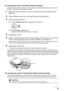 Page 4541 Routine Maintenance
„Cleaning the Paper Feed Roller (Roller Cleaning)
Clean the paper feed roller if paper is not fed properly. Cleaning the paper feed roller will wear 
the roller, so perform this only when necessary.
1Make sure that the machine is turned on, and then remove any paper from the 
Rear Tray.
2Open the Paper Output Tray, then open the Output Tray Extension.
3Clean the paper feed roller.
(1)Press the Maintenance button repeatedly until b appears.
(2)Press the Black or Color button.
The...