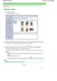 Page 161Advanced Guide > Printing from a Computer > Printing with the Bundled Application Software > Printing Stickers >
Selecting a Photo
Selecting a Photo
1.Click Select Images.
The Select Images screen appears.
2.Select the folder that contains the image you want to print from the folder tree area.
The images in the folder will be displayed as thumbnails (miniatures).
3.Select the image(s) you want to print and click  (Import to Inside Pages).
The selected images are displayed in the selected image area.
You...