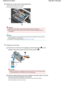 Page 863.Replace the ink tank with the lamp flashing fast.
Push the tab (A) and lift the ink tank to remove.
Do not touch the Print Head Lock Lever (B).
 Important
 Handle the ink tank carefully to avoid staining of clothing or the surrounding area.
 Discard the empty ink tank according to the local laws and regulations regarding disposal of
consumables.
 Note
 Do not remove two or more ink tanks at the same time. Be sure to replace ink tanks one by one
when replacing two or more ink tanks.
 For details on ink...