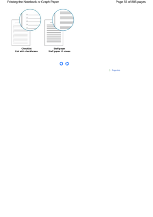 Page 55Checklist
List with checkboxesStaff paper
Staff paper 10 staves 
      
Page top
Page 55 of 805 pages Printing the Notebook or Graph Paper
 