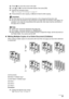 Page 53Chapter 2 51Copying
(5)Press [ ] to move the cursor to the right.
(6)Use [ ] or [ ] to set the horizontal repeats, then press [OK].
(7)Specify the necessary items.
See“To Change Print Settings” on page 37.
(8)Press [Color] for color copying, or [Black] for black & white copying.
zMaking Multiple Copies of an Entire Document (Collation)
When making multiple copies of a document with more than one page you have them delivered 
in sorted sets.
(A) Documents
(B) Select 
(C) Not Select 
(D) Copy 1
(E) Copy 2...