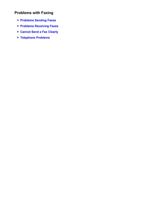 Page 867Problems with Faxing
Problems Sending Faxes
Problems Receiving Faxes
Cannot Send a Fax Clearly
Telephone Problems
867
 