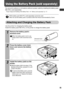 Page 57
55
Using the Battery Pack (sold separately)
You can print outdoors or at locations without a power outlet by installing the battery pack 
NB-CP2L (sold separately).
Proper Usage and Handling of the Battery Pack   Battery (sold separately) (p. 17)
zThe battery pack NB-CP1L (sold separately) cannot be used.zDo not use the battery pack in products other than those recommended by Canon.
Attaching and Charging the Battery Pack
Use the printer for charging the battery pack.
Install the battery pack NB-CP2L on...