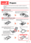 Page 3
3Continued 
In this step you will insert the ink and paper cassette to prepare for 
printing.
Although these illustrations show the SELPHY CP750, the procedures apply equally to the SELPHY 
CP740.
1Install the ink cassette.
2Place paper into the paper cassette.
Open the ink cassette compartment 
cover on the printer.Insert the starter ink cassette into the 
printer until it clicks  firmly into place and 
close the cover.
Slide the lid of the paper cassette back 
until it comes to a stop. While firmly...