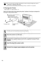 Page 26
24
zDo not reuse empty cartridges. Attempting to reuse an empty cartridge may result in 
malfunction or damage to the printer.
zDo not remove the cartridge while feeding, printing, or ejection is in progress.
„Placing the Printer
Usage Location  Usage Location (p. 13)
Refer to the figure below when placing the printer. Numbers in the figure correspond to 
the steps in the procedure below.
The battery pack (sold separately) also can be used (p. 62).
1
Place the printer on a flat area.
2
Connect the...