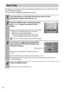 Page 40
38
Auto Play
All images on the memory card are automatically played back in file number order. Play 
time is 3 seconds duration. 
You can print the image after pausing the auto play. 
1
Turn the printer on, and insert the memory card into the 
appropriate memory card slot (p. 27).
2
Press the MENU button, select [Auto Play] 
with   or   button and press the SET 
button.
zImages are automatically played after they have finished 
being read. The following buttons can be used for 
operations during...