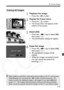 Page 117
117
L Erasing Images
1Playback the image.
¡ Press the < x> button.
2Display the Erase menu.
¡Press the < L> button.
s The Erase menu will appear at the 
bottom of the screen.
3Select [All].
¡Press the < U> key to select [ All],
then press < 0>.
s The conﬁrmation dialog will appear.
4Erase the image.
¡Press the < U> key to select [ OK],
then press < 0>.
s All unprotected images will be 
erased.
¡ While the images are being erased, 
you can cancel the erasure by 
pressing < 0>.
Erasing All Images
After...