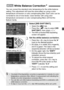Page 59
59
You can correct the standard color temperature for the white balance 
setting. This adjustment will have the same effect as using a color 
temperature conversion or color compensating ﬁlter. Each color can be 
corrected to one of nine levels. Users familiar with using color 
temperature conversion or color compensating ﬁlters will ﬁnd this 
feature handy.
1Select [WB SHIFT/BKT].
¡Select the [ m] tab.
¡ Press the < V> key to select [ WB
SHIFT/BKT ], then press < 0>.
s The WB correction/WB bracketing...