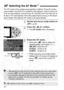 Page 70
70
The AF mode is the autofocusing operation method. Three AF modes 
are provided. One-Shot AF is suited for still subjects, while AI Servo AF 
is for moving subjects. And AI Focus AF switches from One-Shot AF to 
AI Servo AF automatically if the still subject starts moving. In the Basic 
Zone modes, the optimum AF mode is set automatically.
1Set the lens focus mode switch to 
.
 (p.25)
2Press the  button.
s The [ AF mode ] menu will appear.
3Select the AF mode.
¡Press the < V> key to select the...