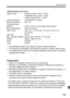 Page 185
185
Specifications
• EF-S18-55mm f/3.5-5.6 IIAngle of view: Diagonal extent: 74°20’ - 27°50’Horizontal extent: 64°30’ - 23°20’
Vertical extent: 45°30’ - 15°40’
Lens construction: 11 elements in 9 groups
Minimum aperture: f/22 - 36
Closest focusing 
distance: 0.28 m / 0.92 ft. (From image sensor plane)
Max. magnification: 0.28x (at 55 mm)
Field of view: 248 x 161 - 81 x 54 mm / 9.8 x 6.3 - 3.2 x 2.1 in.  (at 0.28 m)
Filter size: 58 mm
Max. diameter x length: Approx. 68.5 x 66 mm / 2.7 x 2.6 in.
Weight:...