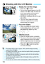 Page 150150
1Display the Live View image.
 Press the < A> button.
XThe Live View image will appear on the LCD 
monitor. In the  mode, the scene icon 
for the scene detected by the camera is 
displayed on the upper left (p.153).
  By default, Continuous AF (p.161) will 
take effect.
  The Live View image will closely 
reflect the brightness level of the 
actual image you capture.
2Focus the subject.
 When you press the shutter button 
halfway, the camera will focus with 
the current AF method (p.164).
3Take the...