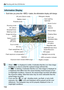 Page 152A Shooting with the LCD Monitor
152
 Each time you press the  button, the information display will change.
Information Display
ISO speed
Exposure level indicator/AEB range Shutter speed
Image-recording
quality
AF point (Quick mode)
AEB/FEB/ Multi Shot 
Noise ReductionHistogram display
Drive/self-timer
AE lock
Flash-ready/Flash off Auto Lighting 
Optimizer
AF method
GPS connection indicator
Eye-Fi card 
transmission status
Shooting mode
Digital compassMagnified view
Possible shots
Switch to auto...