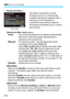 Page 2103 Menu Function Settings
210
 Sound recording N
The built-in microphone records 
monaural sound. If a commercially-
available microphone equipped with a 
mini plug (3.5 mm diameter) is 
connected to the camera’s external 
microphone IN terminal (p.22), it will be 
given priority.
[Sound rec./Rec. level ] options
[Auto] : The sound-recording level is adjusted automatically. 
Auto level control will operate automatically in 
response to the sound level.
[Manual ] : For advanced users. You can adjust the...