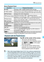 Page 255255
k Playing Movies
Movie Playback Panel
* When background music is set, the movie’s sound will not be played.
Ta p  [7] at the center of the screen.
XThe movie will start playing.
  To display the movie playback panel, 
tap [ 1] or [ ] on the upper 
left of the screen.
  If you tap the screen during movie 
playback, the movie pauses and the 
movie playback panel will appear.
OperationPlayback Description
7 PlayPressing < 0> toggles between play and stop.
8 Slow motionAdjust the slow motion speed by...