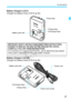 Page 2727
Nomenclature
Battery Charger LC-E12
Charger for Battery Pack LP-E12 (p.30).
Battery Charger LC-E12E
Charger for Battery Pack LP-E12 (p.30).
Battery pack slot
Power plug
Charge lampFull-charge lamp
IMPORTANT SAFETY INSTRUCTIO NS-SAVE THESE INSTRUCTIONS.
DANGER-TO REDUCE THE RISK OF FIRE OR ELECTRIC SHOCK, 
CAREFULLY FOLLOW  THESE INSTRUCTIONS.
For connection to a supply  not in the U.S.A., use an attachment plug adapter 
of the proper configuration fo r the power outlet, if needed.
Power cord 
Power...