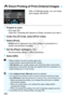 Page 294294
With a PictBridge printer, you can easily 
print images with DPOF.
1Prepare to print.
 See page 282.
Follow the “Connecting the Camera to  a Printer” procedure up to step 5.
2Under the [x1] tab, select [Print order].
3Select [Print].
 [Print ] will be displayed only if th e camera is connected to a 
printer and printing is possible.
4Set the [Paper settings] (p.284).
  Set the printing effects (p.286) if necessary.
5Select [OK].
W  Direct Printing of Print-Ordered Images
  Before printing, be sure...