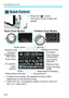 Page 372Quick Reference Guide
372
Q Quick Control
Basic Zone Modes Creative Zone Modes
o
Press the
Q>button.
 The Quick Control screen will
appear.
o In Basic Zone modes, the settable functions differ
depending on the shooting mode.
o Press the <
S>crosskeystoselectafunction,thenturn
the < 6>dialtosetit.
Shutter speed
Aperture
Highlight tone priority
ISO speed
Picture Style Exposure 
compensation/AEB setting
Shooting mode
Flash exposure 
compensation
White
balance
Drive/self-timer
Return
White balance...