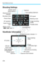 Page 374Quick Reference Guide
374
Shooting Settings
Viewfinder Information
Monochrome shooting
Flash exposure
compensation
Shutter speed ISO speed
AF points
AF point activation indicator 
Spot metering
circle
Focus 
confirmation light
A
perture Max. burst
AE lock
Flash-ready
Exposure level indicator
Shutter speed
ISO speed
Aperture
Shooting mode
Possible shots
Auto Lighting Optimizer
Metering mode
White balance
Image-recording
quality
Exposure level
indicator
Drive/self-timer
Battery check
 zxcn
Picture Style
AF...