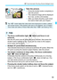 Page 5959
A Fully Automatic Shooting (Scene Intelligent Auto)
4Take the picture.
 Press the shutter button completely to 
take the picture.
X The captured image will be displayed 
for 2 sec. on the LCD monitor.
  After you finish shooting, push down 
the built-in flash with your fingers.
  The focus confirmation light < o> blinks and focus is not 
achieved.
Aim the AF point over an area with good contrast, then press the 
shutter button halfway (p.43). If you are too close to the subject, 
move away and try...