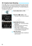 Page 6464
In the  mode, you can set the followi ng functions before shooting:  
(1) Extra Effect Shot, (2) Ambienc e-based shots, (3) Background blur, 
(4) Drive/self-timer mode, and (5) Flash firing. The default setting\
s are 
the same as the  mode.
* CA stands for Creative Auto.
1Set the Mode Dial to < C>.
2Press the < Q> button. (7 )
X The Quick Control screen will appear.
3Set the desired function.
  Press the < S> cross keys to select 
the function.
X The selected function and Feature 
guide (p.52) will...