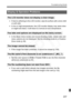 Page 207
207
Troubleshooting Guide
 If dust is adhering to the LCD monitor,  wipe its surface with a lens cloth 
or soft cloth.
  In low or high temperatures, the  LCD monitor display may seem slow 
or might look black. It will retu rn to normal at room temperature.
  In the Basic Zone modes and movie  shooting mode, certain tabs and 
menu options are not displayed. Se t the shooting mode to a Creative 
Zone mode (p.38).
  If the image has been protected,  it cannot be erased (p.158).
  Set the color space to...