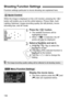 Page 130130
Function settings particular to movie shooting are explained here.
While the image is displayed on the LCD monitor, pressing the  
button will enable you to set the wh ite balance, Picture Style, Auto 
Lighting Optimizer, image-recording quality (for still photos), movie-
recording size, and AF mode.
1Press the < Q> button.
XThe settable functions will be 
highlighted in blue.
  When < f> is selected, the AF 
points will also be displayed.
2Select a function and set it.
  Press the < S> key to select...