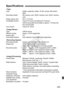 Page 225225
•TypeType:Digital, single-lens reflex, AF/AE camera with built-in 
flash
Recording media: SD memory card,  SDHC memory card, SDXC memory 
card
Image sensor size: 22.3 x 14.9 mm
Compatible lenses: Canon EF le nses (including EF-S lenses)
(35mm-equivalent focal length  is approx. 1.6 times the 
lens focal length)
Lens mount: Canon EF mount
• Image SensorType: CMOS sensor
Effective pixels: Approx. 18.00 megapixels
Aspect ratio: 3:2
Dust delete feature: Auto, Manual, Dust Delete Data appending
•...