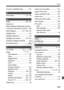 Page 239239
Index
Function availability table ..............210
G
Grid display ...........................112, 134
H
HDMI ........................ .............160, 167
HDMI CEC 
(High-Definition Multimedia Interface
 Consumer Electronics Control) ....168
High-Definition ..............131, 160, 167
Highlight alert ... .............................173
Highlight detail lo ss .......................173
Highlight tone priority ..............62, 194
Histogram (Brightness/RGB) ........174
Household power ....