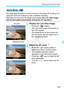 Page 133133
Changing the Autofocus Mode
The dedicated AF sensor is used to focus in One-Shot AF mode (p.81), 
using the same AF method as with viewfinder shooting.
Although you can focus the target area quickly,  the Live View image 
will be interrupted momentarily during the AF operation.
1Display the Live View image.
 Press the < A> button.
XThe Live View image will appear on 
the LCD monitor.
  The small boxes on the screen are 
the AF points, and the larger box is 
the magnifying frame.
2Select the AF point....