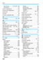 Page 288288
Index
Out of focus ............ 37, 38, 85, 132
Recompose ................................ 52
Folder Create/Selec t ..................... 156
Format (card initia lization) .............. 44
Frame rate ............. ....................... 147
Full Auto............ .............................. 50
Function availability  table.............. 232
G
Grid display ........................... 127, 148
H
HDMI.......................... ........... 184, 191
HDMI CEC ................. ................... 192...