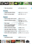 Page 77
 Take many picturesÎ p.74 (7a, 8 a, b , c)
Focusing
 Change the point of focusÎ p.83 (S  AF point selection)
 Shoot a moving subjectÎ p.61,  82 (AI Servo AF)
Playback
 View the images with the cameraÎ p.70 (x Playback)
 Search for pictures quicklyÎ p.176  (H Index display)p.177 (I Image browsing)
 Rate imagesÎ p.180  (Ratings)
 Prevent important imagesÎ p.194  (K Image protect)from accidental deletion
 Delete unnecessary imagesÎ p.196  (L Delete)
 Auto play images and moviesÎ p.189  (Slide show)
 View...