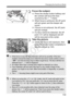 Page 133133
Changing the Autofocus Mode
2Focus the subject.
 Press the shutter button halfway and 
the camera will focus the face 
covered by the < p> frame.
X When focus is achi eved, the AF point 
will turn green a nd the beeper will 
sound.
X If focus is not achieved, the AF point 
will turn orange.
  If a face cannot be detected, the AF 
point < > will be displayed and AF 
will be executed at the center.
3Take the picture.
 Check the focus and exposure, then 
press the shutter button completely to 
take the...