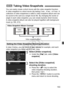 Page 153153
You can easily create a short movie with the video snapshot function.
A video snapshot is a short movie clip lasting 2 sec., 4 sec., or 8 sec. A 
collection of video snapshots is ca lled a video snapshot album and can 
be saved to the card as a single movie file. By changing the scene or 
angle in each video snapshot, you  can create dynamic short movies.
A video snapshot album can also  be played together with background 
music (p.156, 213).
In step 2 below, you can select [ 2 sec. movie] for...