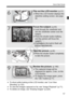 Page 1717
Quick Start Guide
6
Flip out the LCD monitor. (p.31)
  When the LCD monitor displays the 
date/time setting screen, see page 
34.
7
Focus the subject. (p.40)
  Look through the viewfinder and 
aim the viewfinder center over the 
subject.
  Press the shutter button halfway, 
and the camera will focus the 
subject.
  If necessary, the built-in flash will 
pop-up automatically.
8
Take the picture. (p.40)
  Press the shutter button completely 
to take the picture.
9
Review the picture. (p.166)
  The...