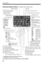 Page 20Nomenclature
20
Shooting Settings Display (in Creative Zone modes, p.22)
*1: Displayed when the built-in flash is popped up.
*2: Displayed if an Ey e-Fi card is used.
The display will show only th e settings currently applied.
Aperture
ISO speed (p.79)
Shutter speed
Shooting mode
White balance ( p.117)
 Q  Auto
 W  Daylight
 E  Shade
 R  Cloudy
 Y  Tungsten light
 U  White fluorescent light
 I  Flash
 O  Custom
Exposure level indicator
Exposure compensation 
amount ( p.103)
AEB range (p.105)
Number of...