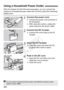 Page 260260
With AC Adapter Kit ACK-E8 (sold separately), you can connect the 
camera to a household power outle t and not worry about the remaining 
battery level.
1Connect the power cord.
 Connect the power cord as shown in 
the illustration.
  After using the camera, unplug the 
power plug from the power outlet.
2Connect the DC Coupler.
 Connect the cord’s plug to the DC 
Coupler.
3Insert the DC Coupler.
 Open the cover and insert the DC 
Coupler until it locks in place.
4Push in the DC cord.
 Open the DC...