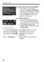 Page 266Using Eye-Fi Cards
266
5Check the [Access point SSID:].
 Check that an access point is 
displayed for [ Access point SSID: ].
  You can also check the Eye-Fi card’s 
MAC address and firmware version.
  Press the < M> button three 
times to exit the menu.
6Take the picture.
X The picture is transferred and the 
 icon switches from gray (Not 
connected) to one of the icons below.
  For transferred images,  O is 
displayed in the shooting information 
display (p.226).
H (Gray) Not connected : No connection...