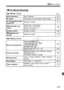 Page 273273
3 Menu Settings
n Movie 1  (Red)Page
o Movie 2  (Red)
k For Movie Shooting
Movie exposureAuto / Manual157
AF mode
Live mode /  u Live mode / Quick mode157
AF with shutter button 
during  k
Disable / Enable157
k Shutter/AE lock 
button
AF/AE lock / AE lock/AF /
AF/AF lock, no AE lock / 
AE/AF, no AE lock158
Remote control
Disable / Enable159
k Highlight tone 
priority
Disable / Enable159
Movie recording size
Movie recording size:
1920x1080 ( 6 / 5  / 4) /
1280x720 ( 8 / 7 ) /
640x480 ( 6 / 5 )
150...