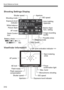 Page 310Quick Reference Guide
310
Shutter speedISO speed
Aperture
Shooting mode
Possible shotsAuto Lighting 
Optimizer
Built-in flash
func. setting
Metering mode
White balance
Image-recording
quality
Exposure level
indicator
Drive mode
Battery check
 zxcnOK
NG
Monochrome shooting
Flash exposure
compensation
Shutter speed
Viewfinder Information Shooting Settings Display
ISO speed
AF points
AF point activation indicator 
Spot metering
circle
Focus 
confirmation light
Aperture Max. burst
AE lock
Flash-ready...