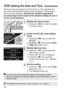 Page 3434
When you turn on the power for the first time or if the date/time has 
been reset, the Date/Time setting screen will appear. Follow steps 3 
and 4 to set the date/time.  Note that the date/time appended to 
recorded images will be based on this date/time setting. Be sure to 
set the correct date/time.
1Display the menu screen.
  Press the < M> button to display 
the menu screen.
2Under the [ 6] tab, select [Date/
Time].
  Press the < U> key to select the 
[6 ] tab.
  Press the < V> key to select [...